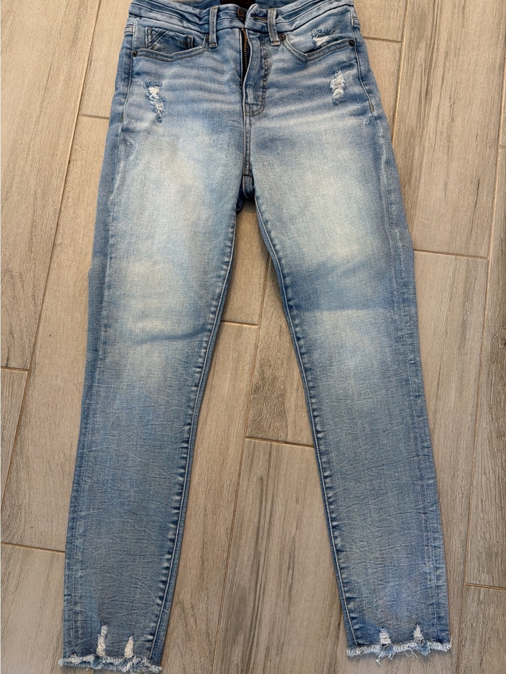Buckle Light Blue Women's Skinny Jeans